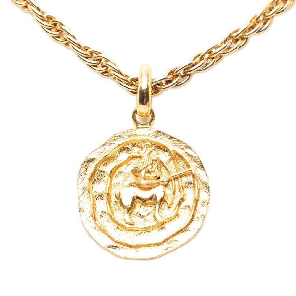 Chanel Coco Mark Horse Medallion Pendant Necklace